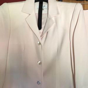 Gorgeous silk baby pink suit